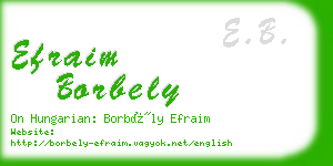 efraim borbely business card